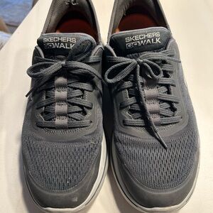 Skechers GOwalk Men's Dark Gray Mesh Lace-Up Walking Sneakers